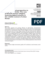 An Institutional Perspective To Bridging The Divide The Case of Somali Women Refugees Fostering Digital Inclusion in The Volatile Context of Urban KenyaNew Media and Society