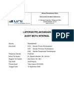 Optimizing  for Internal Audit Report