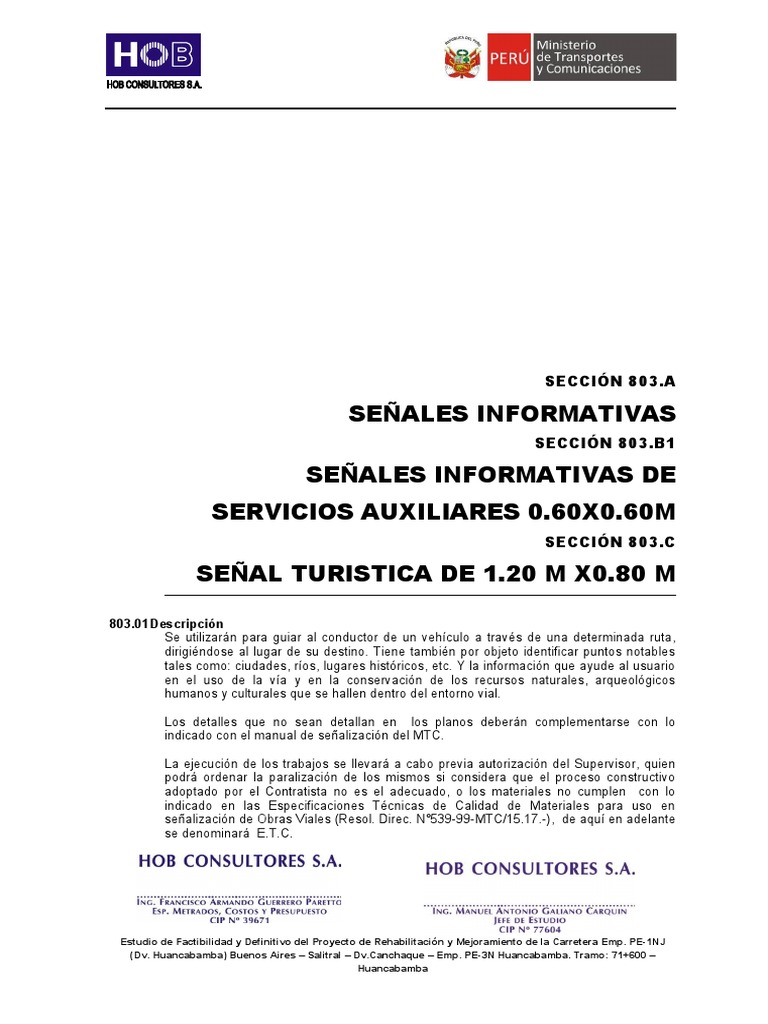 Señales Informativas y Requerimientos | PDF | Color