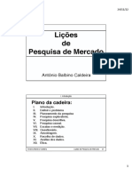 Módulos IV A IX Das Lições de Pesquisa de Mercado