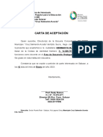 Carta de aceptación docente escuela Salazar