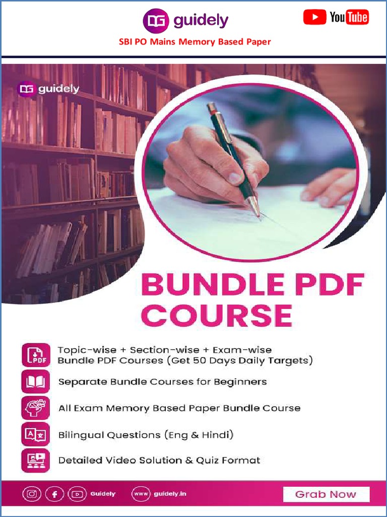 Sbi Po Mains Memory Based Paper PDF | PDF | Test (Assessment) | Color