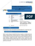 1 - EXPERIENCIA DE APRENDIZAJE VI CICLO - 1ero - 2do