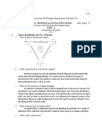 A1460 - Biomedical Signal Processing Part-A 1.: Answer The Following: (10 X 02 20 Marks)