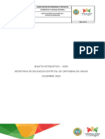 Boletin Estadistico - 2020 Secretaria de Educacion Distrital de Cartagena de Indias Diciembre 2020