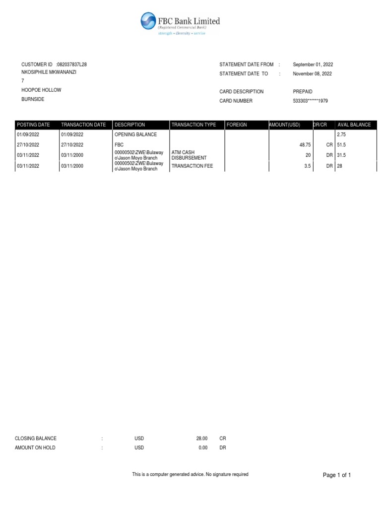 Fbc interim statement running balance pdf