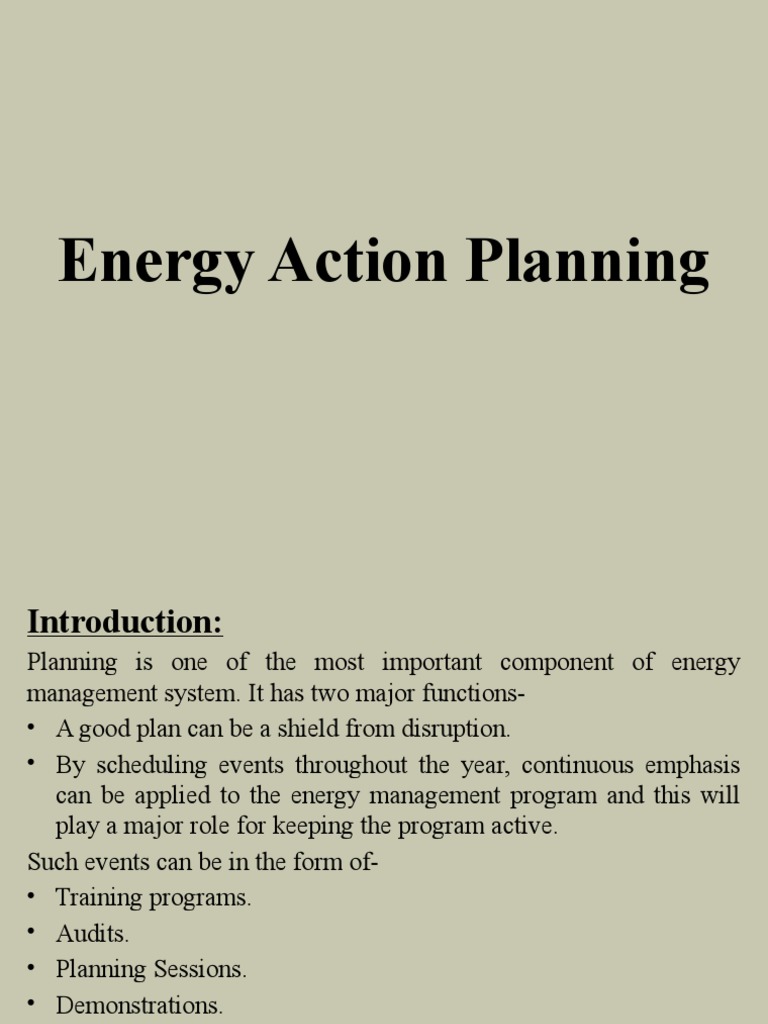 Energy Action Planning PDF Audit Energy Conservation