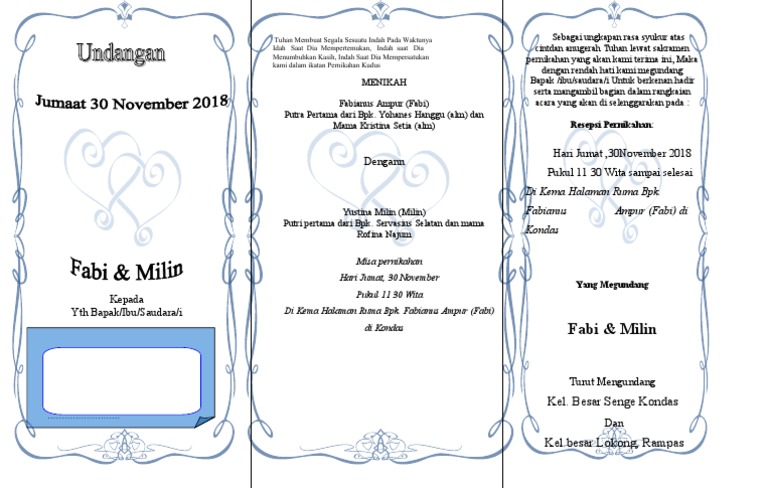 Nas Undangan Nikah Fabi | PDF