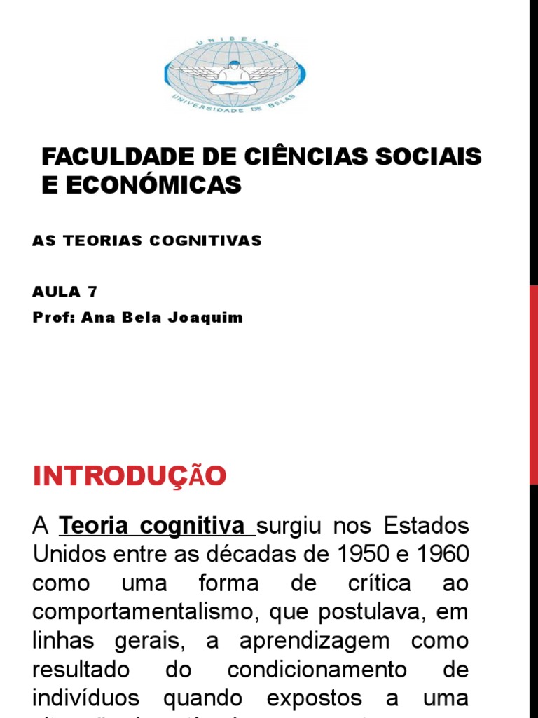 Teorias Cognitivas da Aprendizagem | PDF | Aprendizado | Psicologia ...
