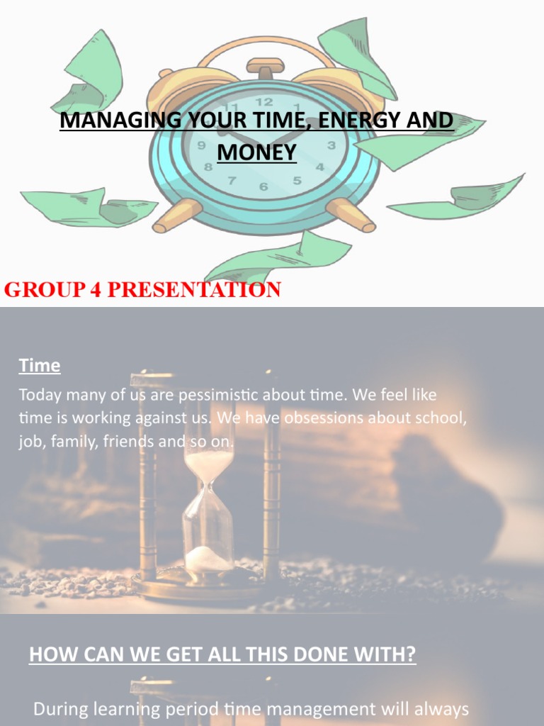 Managing Time,Energy and Money. - Final Draft | PDF | Procrastination ...