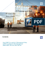 Policies and Risk Bpug Technology and Operations Deutsche Bank