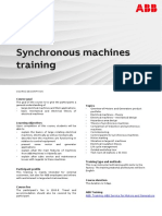 Synchronous Machine Training