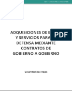 Ramírez, César. Adquisiciones de Bienes y Servicios para La Defensa Mediante Contratos de Gobierno A Gobierno