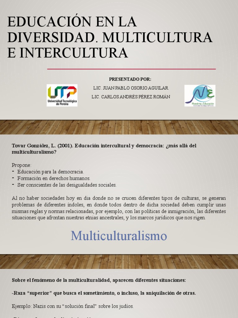 Educación Intercultural y Multiculturalismo | PDF | Multiculturalismo ...