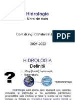 Hidrologie: Note de Curs