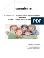 Comunicare - Evoluția Literaturii Pentru Copii