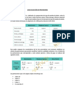 Casos Selecciã"n de Proveedores