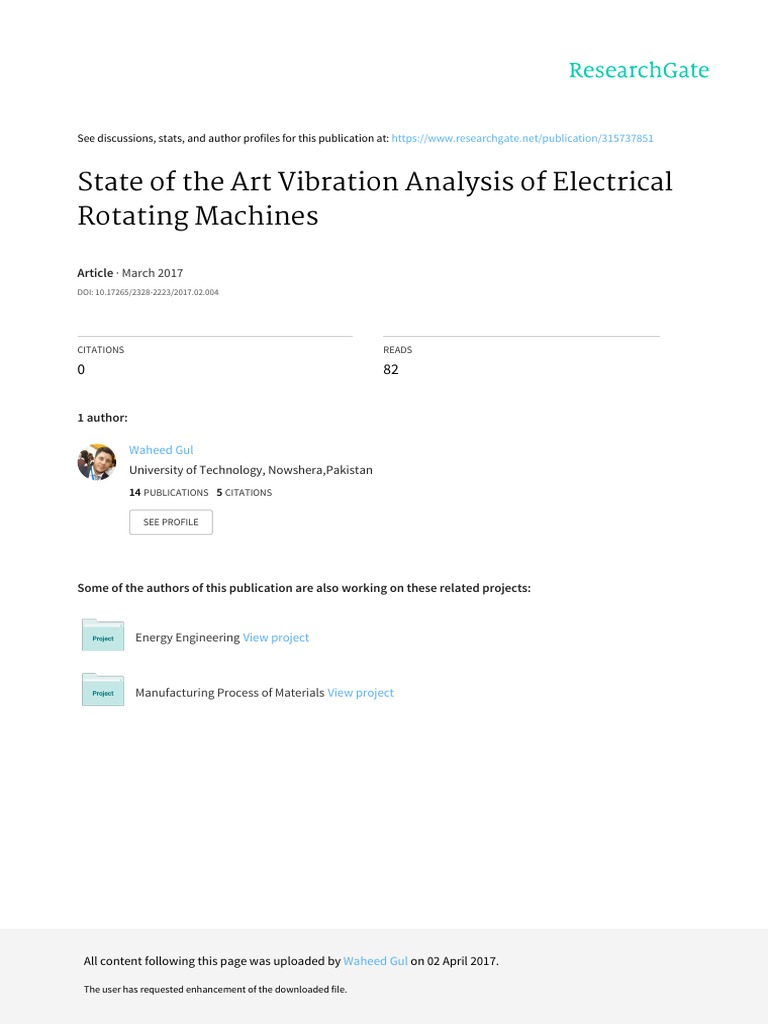 Vibration Analysis of Electrical Machines | PDF | Optical Fiber ...