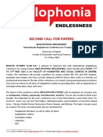 Anglophone Conference Call for Papers