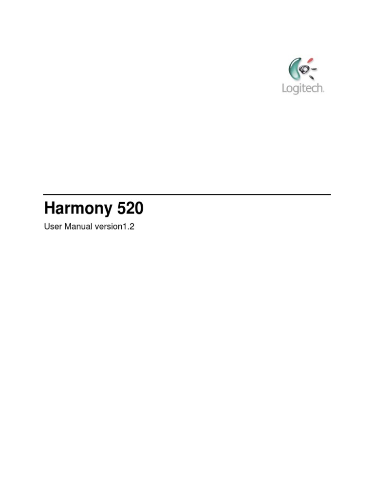 Harmony 520 User Manual Guide | PDF | Remote Control | Point And Click