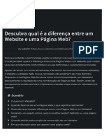 Qual É A Diferença Entre Um Website e Pagina Web