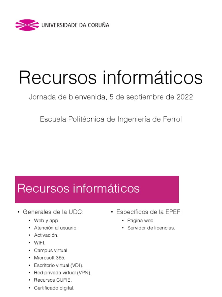 Recursos Informáticos UDC EPEF | PDF | Microsoft | Red privada virtual