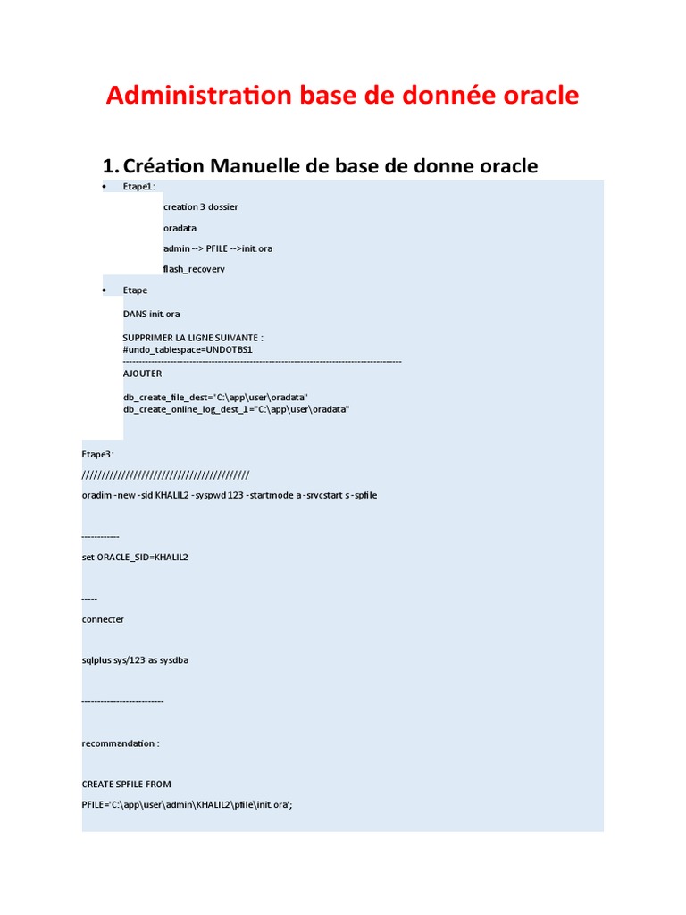 Administration de base de données Oracle | PDF | Logiciel | Logiciel de ...