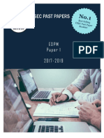 CSEC EDPM Paper 1 Past Papers 2017-2019