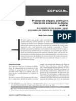 LÓPEZ - Proceso de Amparo, Arbitraje y Recurso de Anulación de Laudo Arbitral