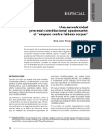 LÓPEZ - Una Excentricidad Procesal-Constitucional Apasionante, A Vs HC