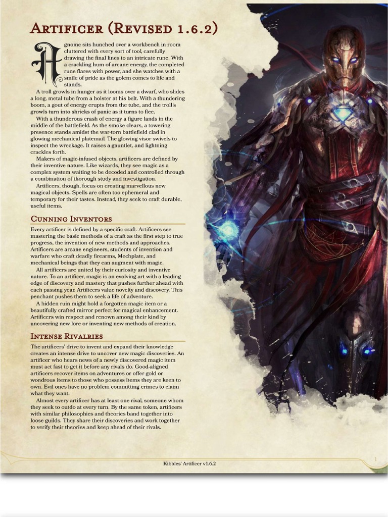 Artificer Homebrew Revised PDF