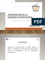 Acreditación de La Residencia Profesional 2021-1