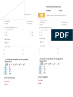 Evaluacion de Matematicas 3 Periodo