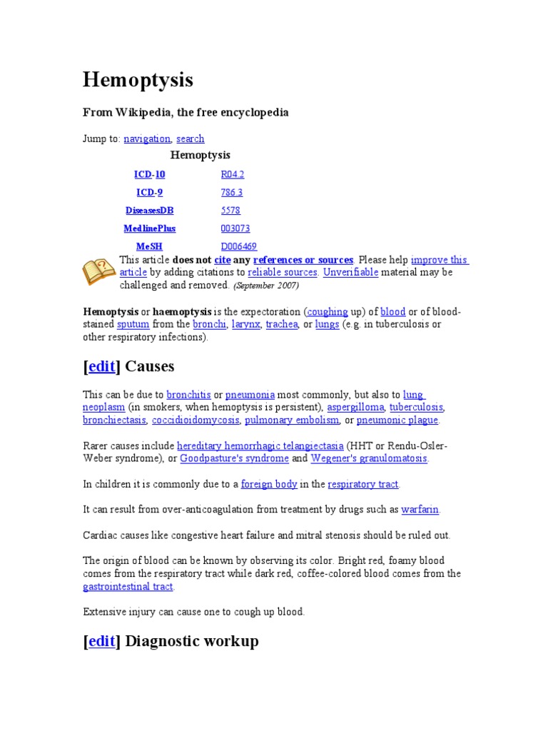 Hemoptysis | Lung | Pneumonia