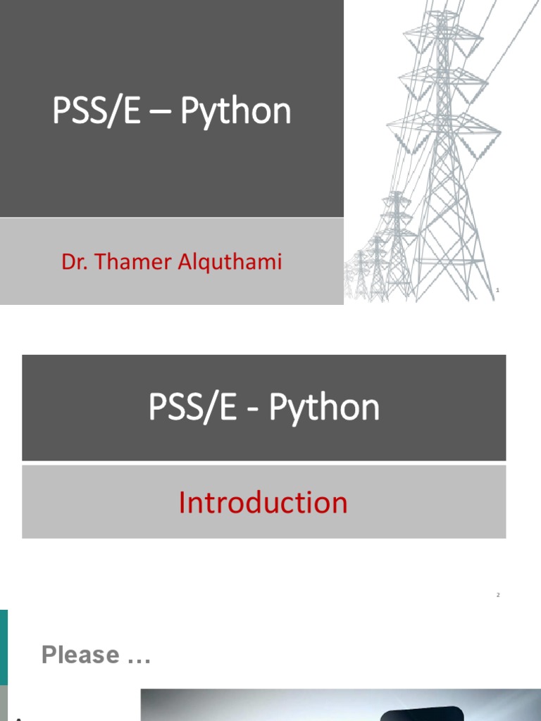 PSSE Python Training Material | PDF