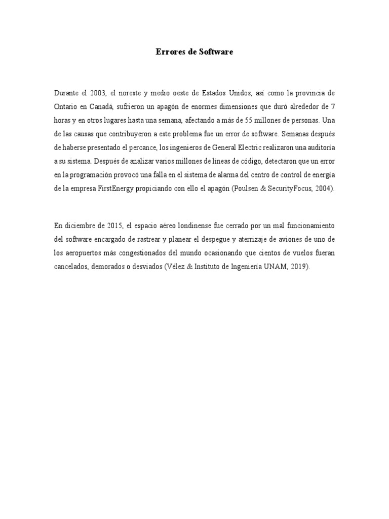 Errores De Software Pdf