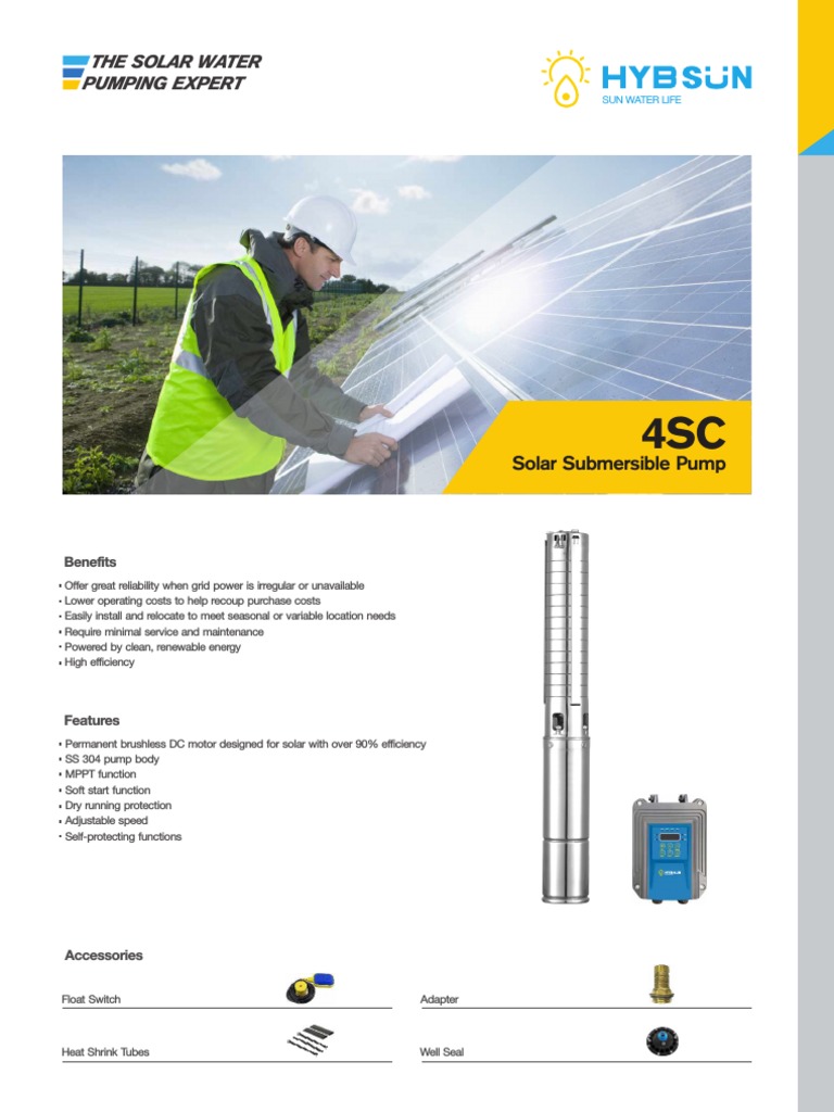 Solar Submersible Pump Specifications | PDF | Pump | Solar Energy