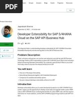 Developer Extensibility for SAP S4HANA Cloud on the SAP API Business Hub