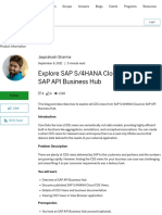 Explore SAP S4HANA Cloud CDS Views On SAP API Business Hub