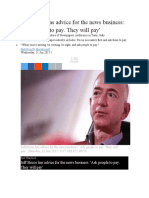 Jeff Bezos Has Advice For The News Business
