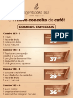 Planfeto - Cafeteria Espresse 183 - Cardápio