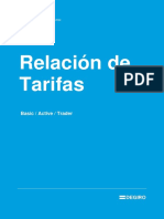 Relación de Tarifas September 2022