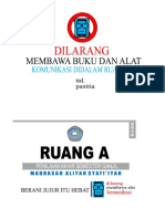 DILARANG MEMBAWA ALAT KOMUNIKASI