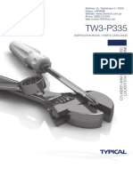Typical TW3-P335 Parts and Instruction Manual