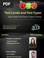 Test Levels and Types