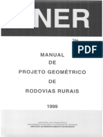 (Dnit) Manual de Projeto Geométrico de Rodovias Rurais (1999) Unlocked