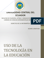 Uso de La Tecnología en La Educación