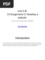 Unit 3 13 Assignment 3 Develop A Website Harrison Odonnell It Level 2