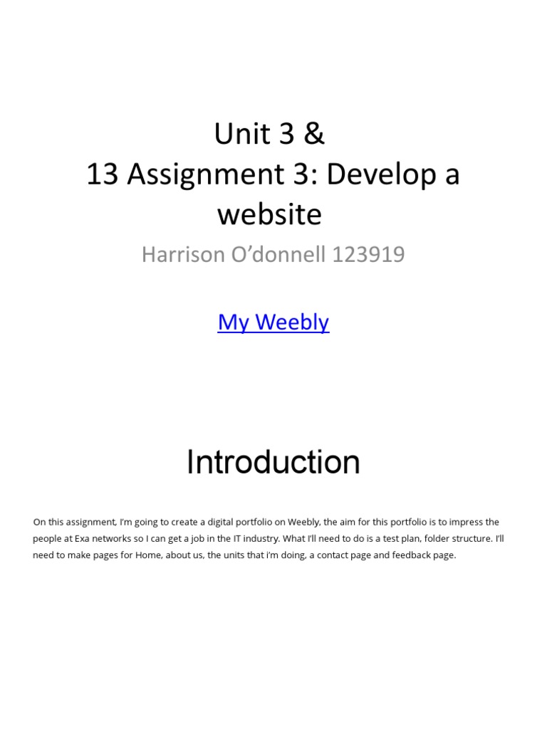 Develop A Classroom Website