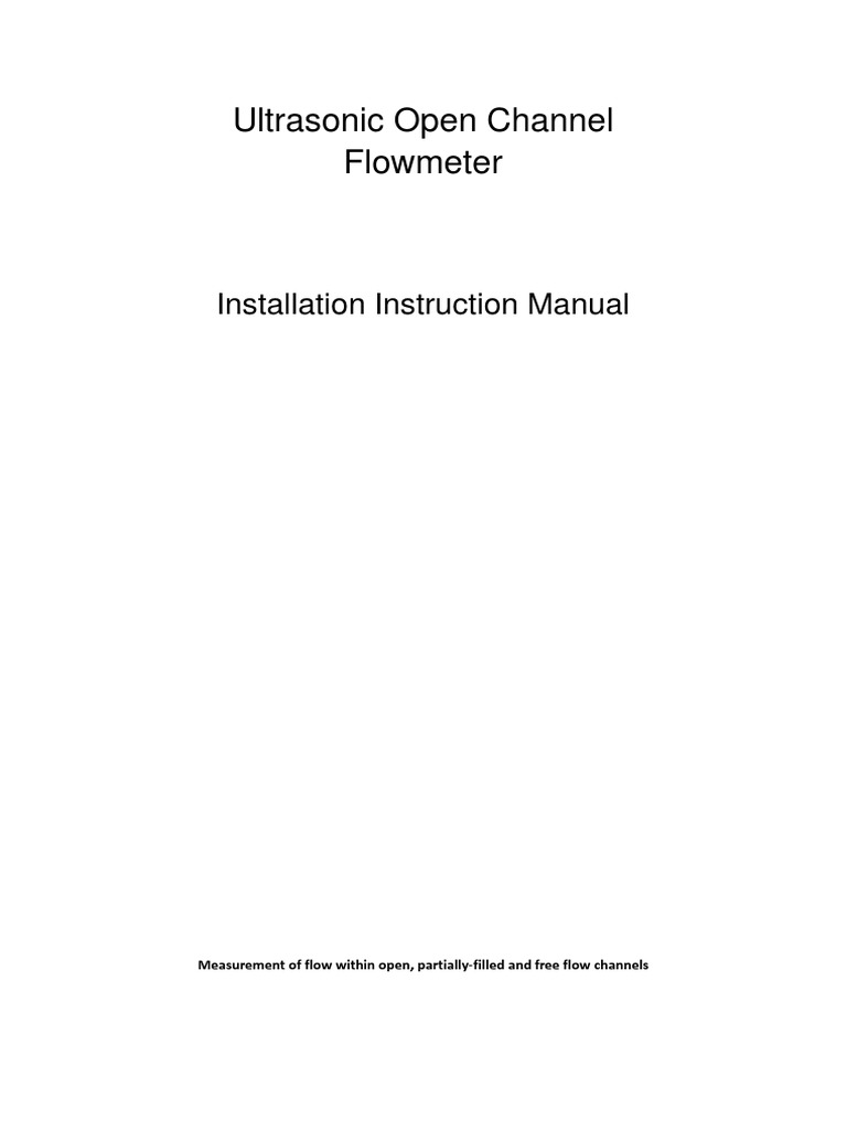 Ultrasonic Flowmeter Installation Guide | PDF | Flow Measurement ...